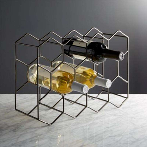 Support élégant en métal pour bouteilles de vin, pour les amateurs de vin, forme et taille personnalisées, idéal pour la présentation de collections de vins de qualité supérieure - Product Image 2