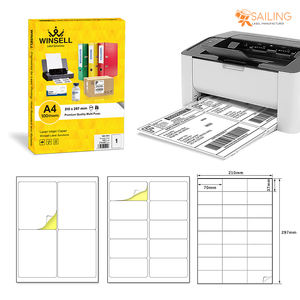 Autocollant pour imprimante thermique A4 papier de couleur fluorescent adhésif de haute qualité étanche personnalisé à la voile - Product Image 1
