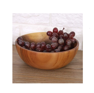 Cuenco de madera de la mejor calidad para frutas, cuenco para agarrar con facilidad, pulido a mano, de color oscuro, forma redonda y producto de gran venta. - Product Image 1