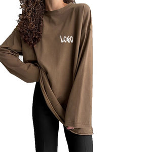 Camiseta con Estampado de Letras para Mujer, Ropa de Algodón Orgánico 100%, Camiseta Lisa de Verano, Camiseta Personalizada para Mujer, Camiseta con Gráficos Bonitos - Product Image 1