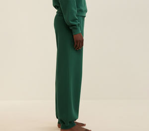 Pantalon de survêtement streetwear d'hiver en molleton polyester/coton de haute qualité, taille haute, avec empiècements à poches avant, respirant et à bas de pantalon côtelé - Product Image 2