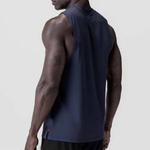 Camiseta sin mangas de algodón para hombre, corte ajustado, transpirable, atlética, informal, para gimnasio, entrenamiento, ropa de calle. - Product Image 6