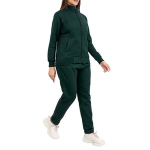 Unisex Dark Green Waterproof Solid Tracksuit 2 Piece Full <b>Zip</b> <b>Hooded</b> Sweatshirt Pants Set Casual Breathable Polyester Summer - Product Image 1