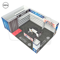 Stand d'exposition réutilisable Yota 20 x 30 pieds, boîte lumineuse en aluminium double face ouverte, rétroéclairée, avec couleurs CMYK, pour salons professionnels