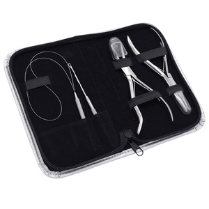 Kit Profesional de Accesorios para Extensiones de Cabello de Acero Inoxidable de Alta Calidad, Juego Completo de Herramientas para Peinado y Aplicación - Product Image 1