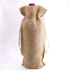 Comprar Atacado Eco Amigável Tote Bolsa Para As Mulheres Organza Juta Saco De Presente/Juta Saco De Presente Para O Natal/Juta Saco De Cordão