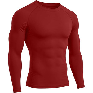 Camiseta de Compresión de Manga Larga Unisex con Diseño Personalizado, Ropa Deportiva para Entrenamiento Físico, Spandex/Poliéster de Secado Rápido - Product Image 1