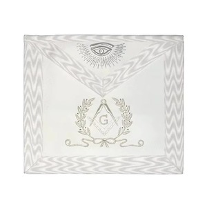 Tablier maçonnique personnalisé, insignes de loge maçonnique, symboles brodés, tablier cérémoniel personnalisé, taille ajustable - Product Image 1