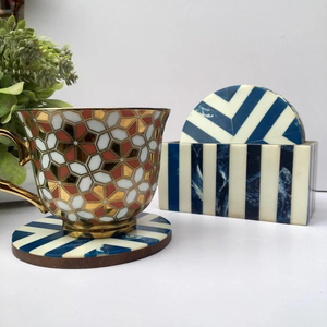 Sous-verres en bois et résine faits à la main, sous-verres en résine personnalisés - Product Image 1