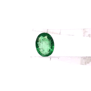 Émeraude ovale naturelle du Zambie 2,65 carats, pierre précieuse naturelle à facettes, prête à l'emploi pour la création de bijoux - Product Image 2