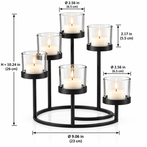 Modern Black Metal <b>Square</b> Lantern With Glass <b>Candle</b> Holder For Home Decoration - Product Image 3
