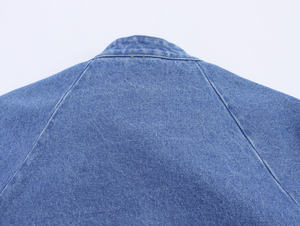 2 Colorway Bow Tie Denim Solid Color Button up Sleeveless Casual Eco-Friendly Vintage Jeans Blouse <b>Tops</b> Shirts for Women - Product Image 6