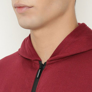Men's Hooded Tracksuit Set Gray <b>Red</b> Color Block Full Sleeve Zipper Casual Sweat <b>Suit</b> With Side Pockets Autumn Wear - Product Image 5