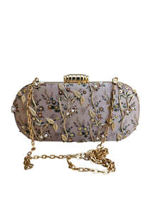 Printed Embroidered Clutch Bag Women Designer Evening <b>Wedding</b> Party Purse - Product Image 6