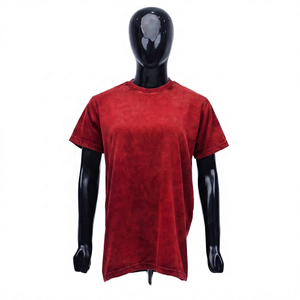 T-shirt Homme Oversize Col Rond Manches Courtes 100% Coton Tricoté Hip Hop Séchage Rapide Respirant Décontracté Design Uni - Product Image 4