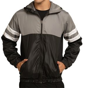 Veste de printemps en tissu à mémoire de forme enduit, écologique, imperméable, coupe-vent, respirante, streetwear pour homme, patchwork - Product Image 1