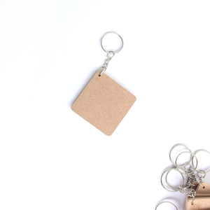 Plain Square MDF Key Chains <b>Wooden</b> Sheet <b>Craft</b> <b>Blanks</b> <b>for</b> DIY Painting Customization - Product Image 3