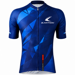 Maillot de cyclisme personnalisé pour homme à manches courtes - Extensible dans quatre directions, respirant, séchage rapide, coupe-vent, OEM/ODM, positions de logo personnalisées pour équipe - Product Image 2