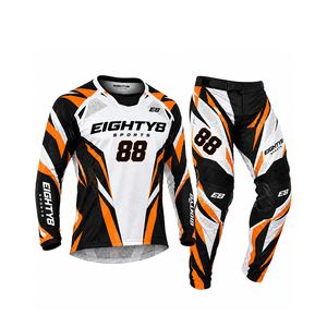 Ensemble maillot et pantalon de motocross, manches longues, impression par sublimation, séchage rapide, équipement de course pour hommes, toutes saisons - Product Image 1