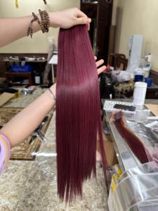 ผมตรงแบบ Bone Straight SHINHAIR สไตล์ 3 สีแดงไวน์ เกรด 12A ผมเวียดนามแท้แบบ Super Double Drawn สำหรับผู้หญิงผิวสี - Product Image 2