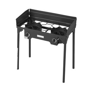 Fornello da Campeggio a Gas Propano a 2 Fuochi, 150.000 BTU, in Acciaio al Carbonio, per Picnic all'Aperto - Product Image 1
