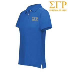 Camiseta Polo Sigma Gamma Rho Unisex de Algodón, Manga Corta, con Cuello, Informal, Ropa de Hermandad Griega, Top Clásico con Letras, Personalizable - Product Image 1