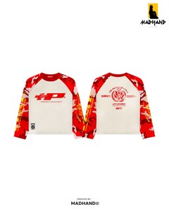 เสื้อแขนยาวลายพรางแบบแร็กแลนสั่งทำพิเศษ |   เสื้อเจอร์ซีย์โอเวอร์ไซส์สไตล์สตรีทแวร์ในเมือง |   ผู้ผลิตเสื้อยืดลายกราฟิกวินเทจแบบ OEM และเสื้อผ้าเทคแวร์ - Product Image 2