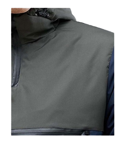 Veste coupe-vent à capuche pour homme, personnalisée OEM, hiver, color block, demi-zip, logo sur le devant, coupe-vent, séchage rapide, pour l'extérieur - Product Image 5
