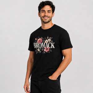 <b>Men</b> <b>Black</b> BROMACK 100% Cotton Casual DTF Printed <b>Short</b> <b>Sleeve</b> Crew Neck Breathable Eco-Friendly Custom T-<b>Shirts</b> - Product Image 1