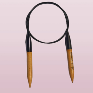 Aiguilles à tricoter en bois en gros, câble sans mémoire. Léger, doux et adapté à tous les projets de tricot circulaire - Product Image 1