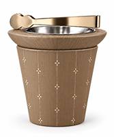 Brûleur à Bakhoor en bois élégant avec support à encens en métal pour la décoration moderne de la maison et les parfums aromatiques
