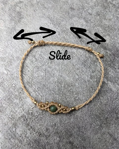 Bracelet en macramé fait main avec perle en pierre naturelle pour la fabrication de bijoux en gros - Product Image 3