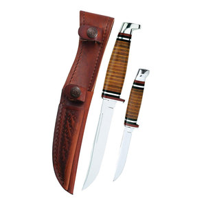 Couteaux à lame fixe à dos droit avec manche en bois DIY haute performance, en acier Damas inoxydable, garantie 3 ans, fabrication OEM sur mesure en gros - Product Image 1