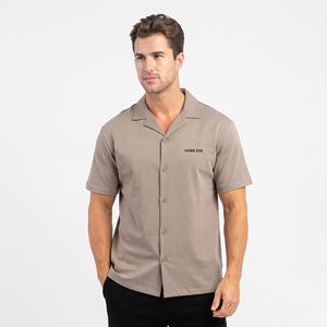 Manufacturing Cotton Boxy Fit Short Sleeve <b>Camp</b> Collar Casual Button Down <b>Shirt</b> Custom Wholesale OEM ODM Manufacturer - Product Image 3