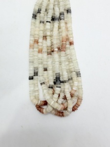 Perles de pierre de lune multicolores en forme de pneu Heishi, 4-5 mm, brin de 16 pouces, fabricant, fournisseur, vente en gros, perles pour la fabrication de bijoux - Product Image 2