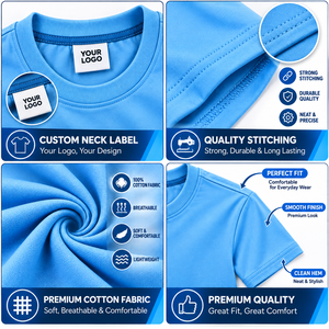Custom Logo Thick Heavy Weight <b>Tshirts</b> 100% Cotton Men <b>Tshirt</b> Cotton Oversized Blank T-Shirts - Product Image 3