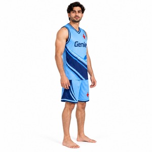 Vêtements de sport athlétiques à séchage rapide pour l'entraînement en équipe, uniformes de basket-ball professionnels, ensemble maillot et short personnalisés, respirant - Product Image 4