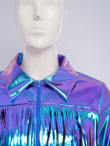 Chaqueta metálica brillante para adultos y mujeres, para baile, fiesta de cumpleaños, trajes de baile de Hip Hop, ropa de baile, traje de baile de Jazz - Product Image 3