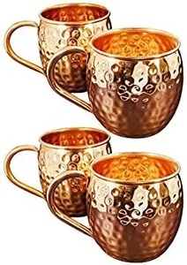 Mug en cuivre de style vintage de qualité supérieure pour accessoires de bar ou décoration intérieure et soirées cocktails, disponible à bon prix - Product Image 2