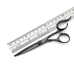 กรรไกรตัดผมมืออาชีพ สแตนเลสสตีล ใบมีดคม ออกแบบสำหรับคนถนัดขวา ปรับแต่งฟันและขนาดได้ - Product Image 2