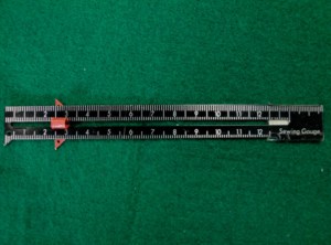 DK-404 <b>Sewing</b> & Knitting Gauge | Aluminum Ruler 12cm 5 Inch Portable - Product Image 4
