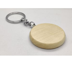 Wood Keychain Natural Laser Engraving Christmas Crafts Circles Metal <b>Ring</b> Eco-Friendly Wood <b>Keyring</b> - Product Image 1