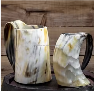 Taza de Cuerno de Búfalo, Apta para Alimentos, Taza Vikinga de Cuerno Genuino Personalizada - Product Image 2