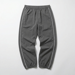 กางเกงวอร์มลายทางสีเทา | กางเกงวิ่งแถบข้างกางเกงวอร์มสตรีทแวร์ทรงโอเวอร์ไซส์ | ผู้ผลิต OEM ตามสั่ง - Product Image 1