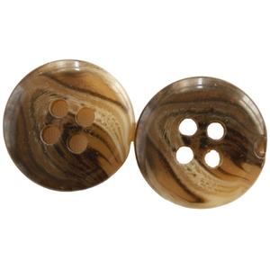 Botones de Cuerno de Vaca Genuinos Hechos a Mano, Modernos, de 2 Agujeros, Estilo Plano, de Cuerno de Búfalo Natural Pulido y Sostenible para Trajes - Product Image 1