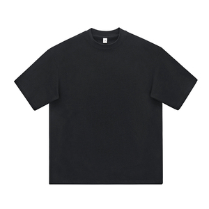 เสื้อยืดคอกลมแขนสั้นผู้ชายผ้าฝ้ายแท้ 100% ทรงหลวม สีพื้น น้ำหนัก 300 กรัม ปรับแต่งได้ ใช้งานได้หลากหลาย - Product Image 5