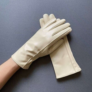 Women's PU Leather Plain Winter <b>Gloves</b> for Cycling Outdoor Party Use Red Black White Colors Keeping <b>Warm</b> - Product Image 2