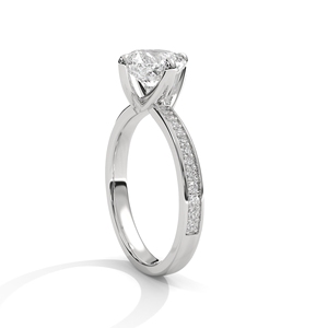 Anillo de Lujo de Platino con Diamante Transparente de Corte Cojín, Romántico, para Compromiso, Promesa, Aniversario, Boda o Regalo de Fiesta - Product Image 4