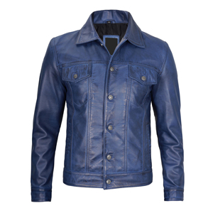2026 New Stylish Casual Men's <b>Leather</b> <b>Jacket</b> with Stand Collar Custom Color & Slim Fit-Winter Breathable - Product Image 1