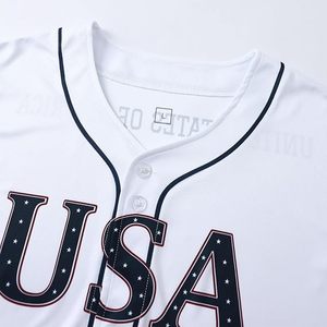 Maillot de baseball personnalisé uni à manches courtes, col en V, pull unisexe pour adulte, uniforme de softball 100 % polyester 240g sublimé - Product Image 5